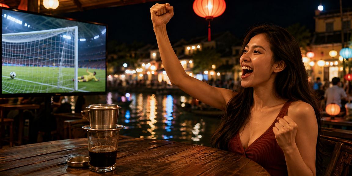 Người dùng thực hiện giao dịch nạp tiền cược thể thao tại Hội An qua điện thoại